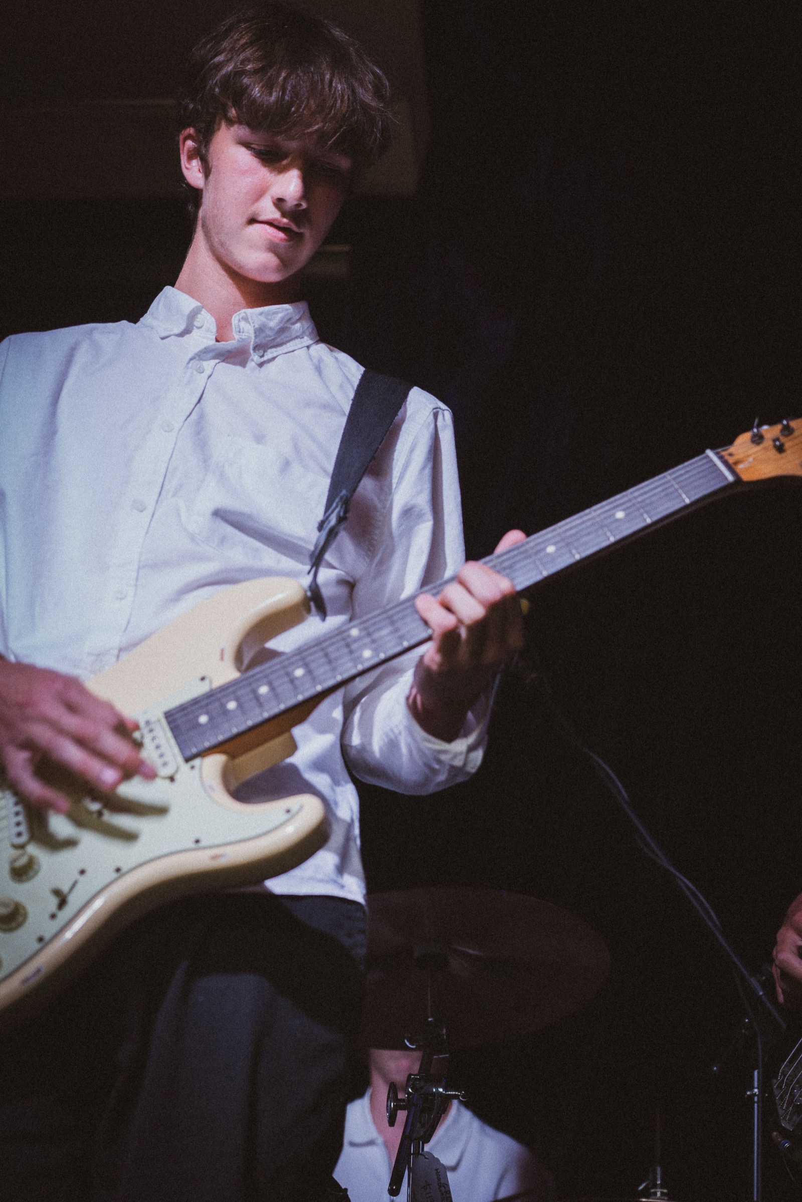 Guitarist playing Stratocaster