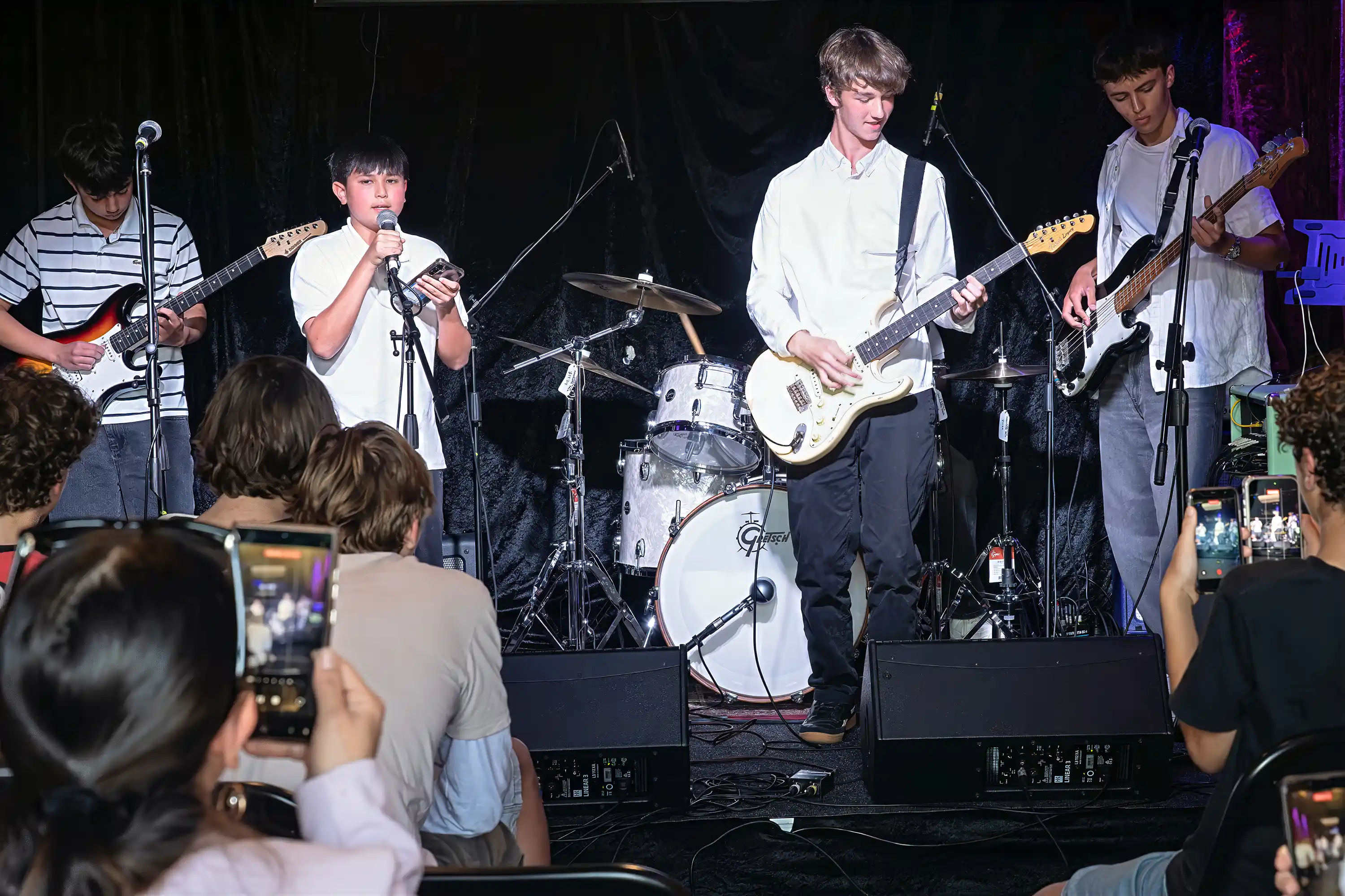 Young artist performing