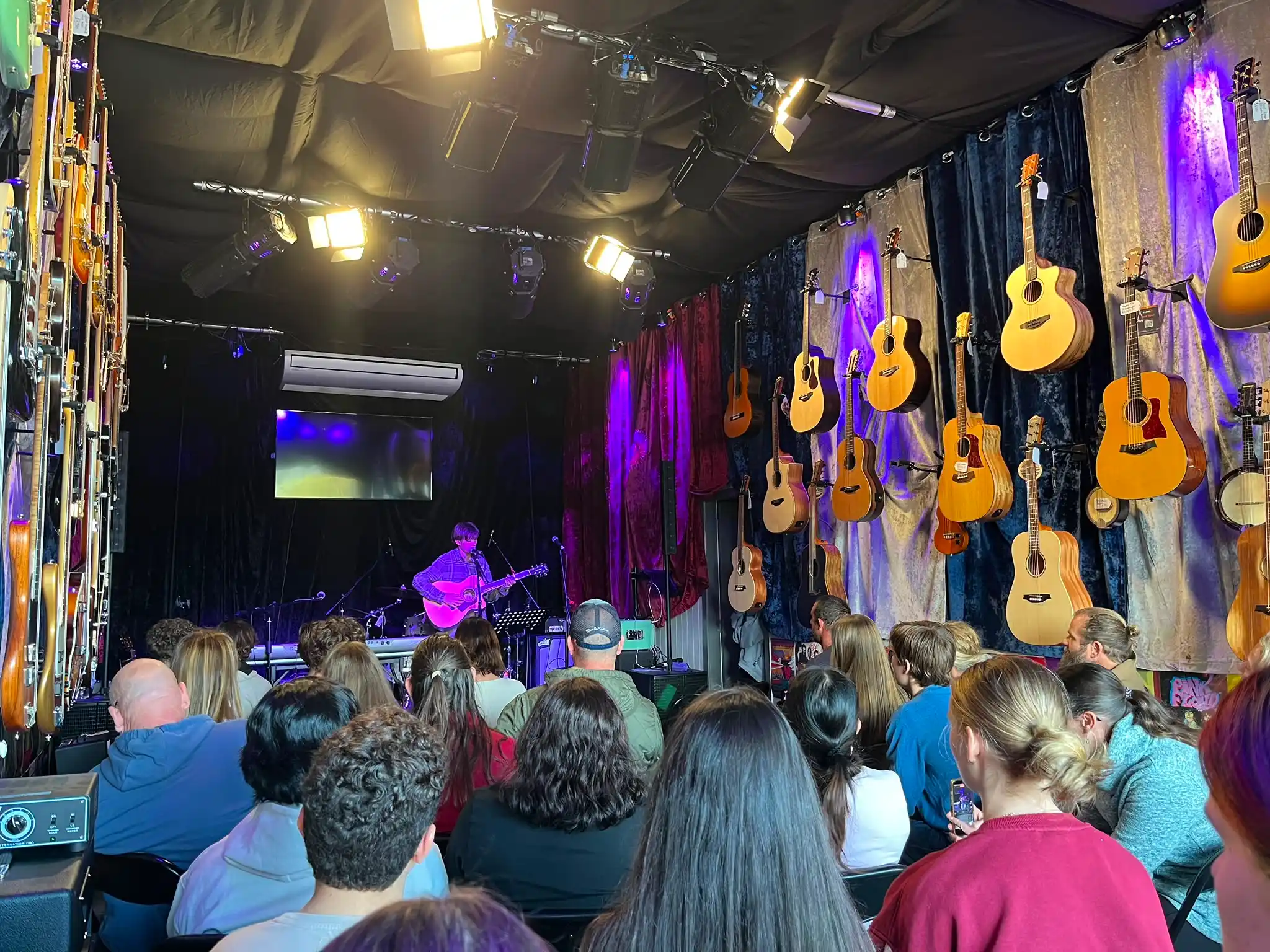 Band performing live